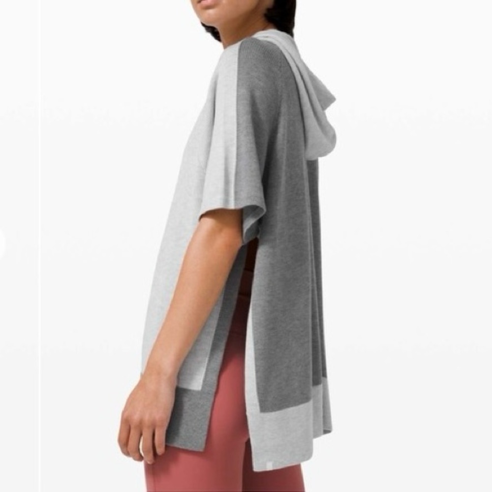 Lululemon Opened Up Poncho Size XS/S Cashlu Fabric Layering Hoodie Sweatshirt